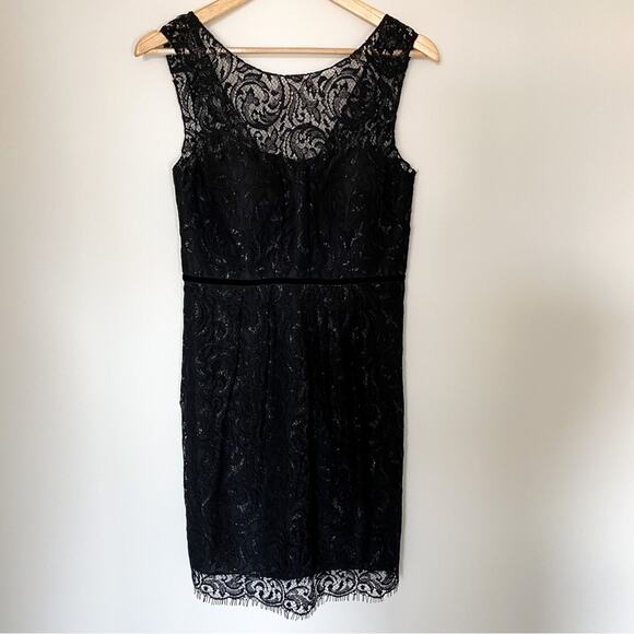 Jenny Yoo Harlow Metallic Black Lace Dress - Picture 4 of 9